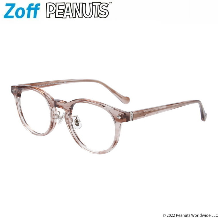 ボストン型 めがね ピンク おしゃれ Zoff zoff_dtk ゾフ プレゼント 度付きメガネ PEANUTS グッズ スヌーピー ダテメガネ