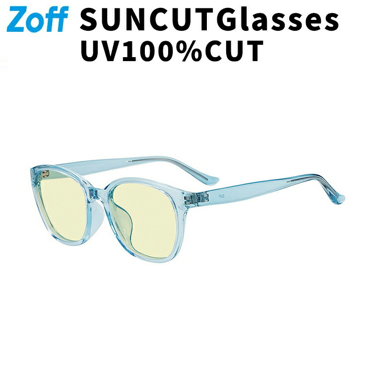 ほぼ未使用 クリアレンズ付き Zoff サングラス ウェリントン イエロー zh241g02_50a1_2.jpg