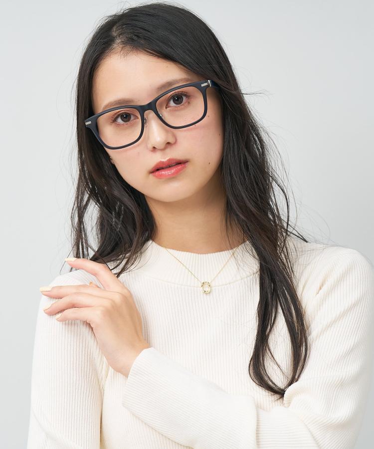| ウェリントン型 眼鏡 (青み(米国海軍)) Zoff CLASSIC なめし革調 ラバーテンプル ズレ挙げ句の果て押しとどめる メガネ 伊達めがね 度付き添い人水晶体取り替えっこ 度あり 度なし レディース メンズ ユニ一発やる 今めかしい【ZA251007-72B1】【55□19-147】|