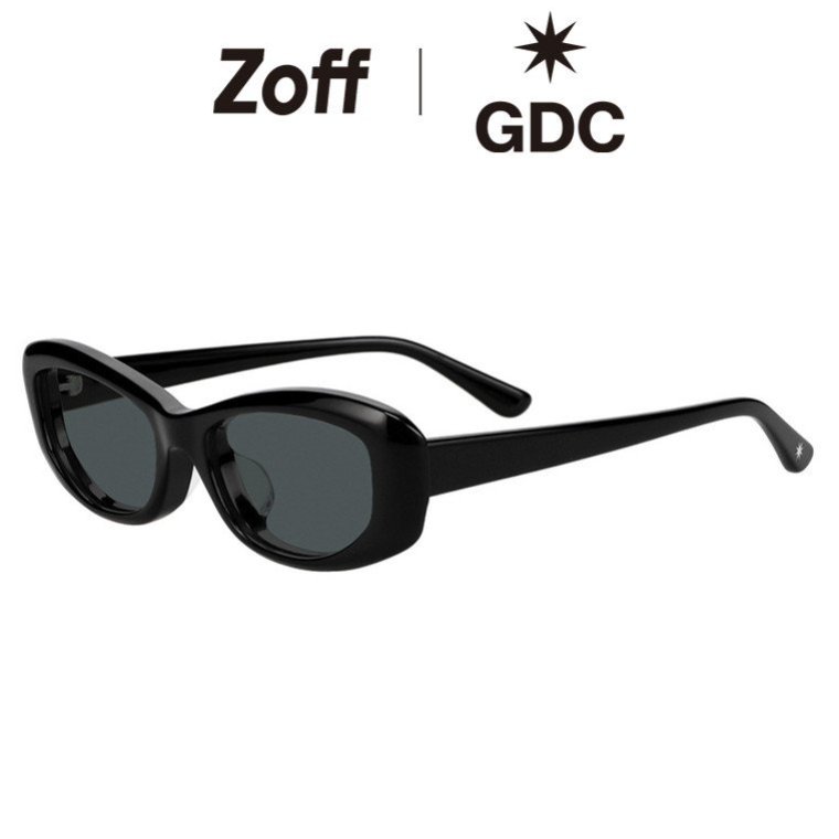 |Zoff GDC スクエア型 サングラス (ブラック)  紫外線対策 UVカット おしゃれ スタイリッシュ メンズ レディース ユニセックス【ZA251G37-14E1】【55□19-145】|