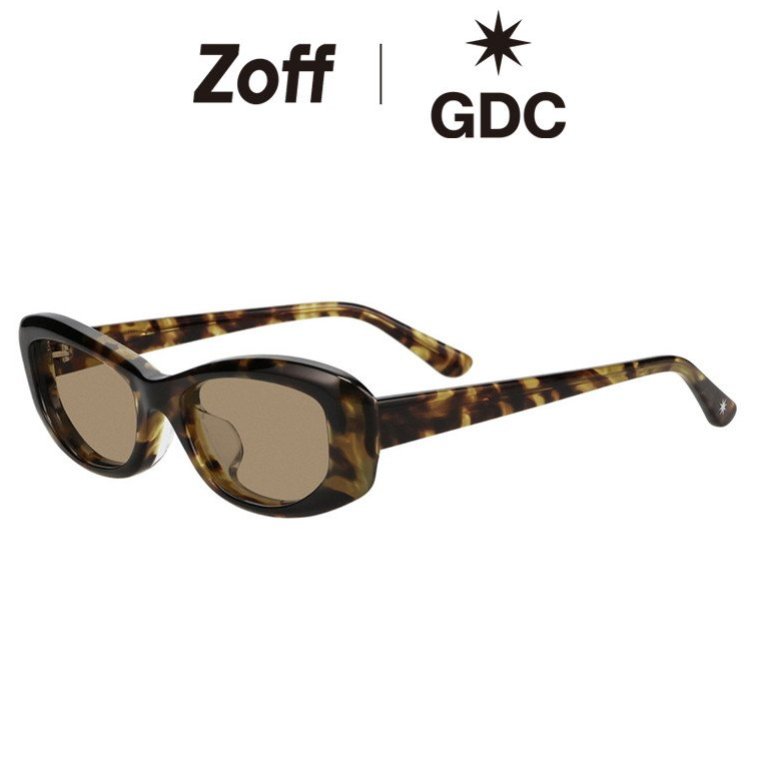 |Zoff GDC スクエア型 サングラス (ブラウン(デミ柄)) 紫外線対策 UVカット おしゃれ スタイリッシュ メンズ レディース ユニセックス【ZA251G37-49A1】【55□19-145】|