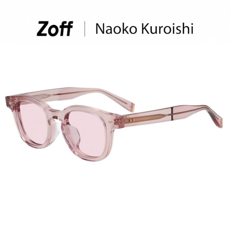 | 【黒石奈央子さん コラボ】 Zoff Naoko Kuroishi ウェリントン型 サングラス (ブラウン(ベージュ)) 黒縁 クリアフレーム カラーレンズ 紫外線対策 UV対策 UVカット メンズ レディース ユニセックス おしゃれ【ZA251G45-41A1】【46□22-145】|｜Zoff （ゾフ）　店 8,662円