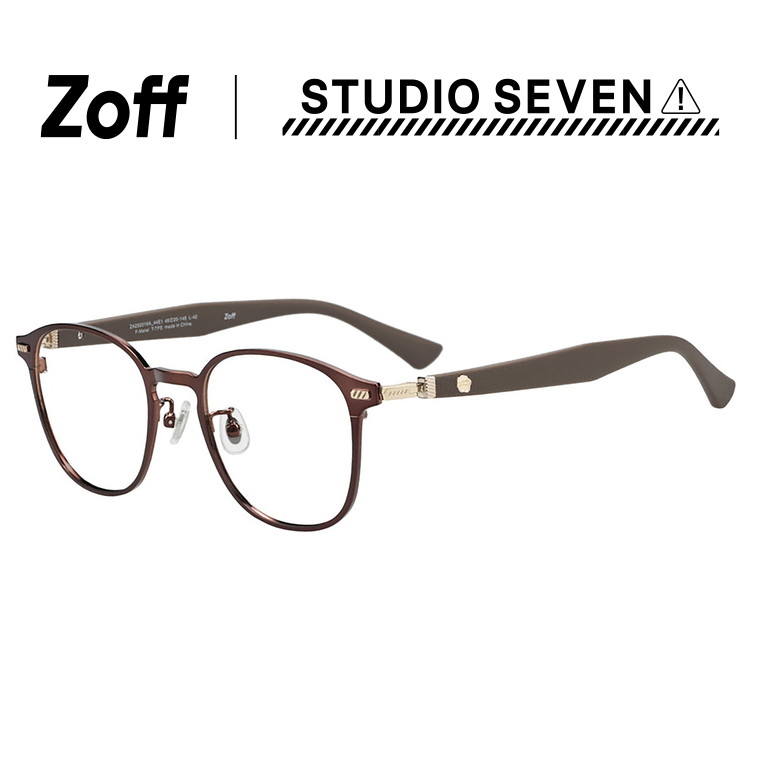 楽天市場】|ウェリントン型 メガネ（ブラウン） Zoff STUDIO SEVEN