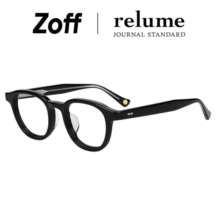 ≪百貨店大売り出し制限事項！エントリーで最大限度100％尖んがりうしろ側≫| Zoff JOURNAL STANDARD relume ジャーナルスタンダードレリューム  ウエリントン型 眼鏡 (黒いこと) 軽さ 太縁 黒縁枠組み メガネ 検眼合わせる 伊達眼鏡 度付き添い人水晶体取り替えっこ 度あり 度なし メンズ レデ |