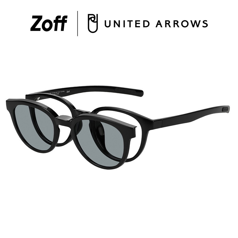| 【WEB限定】Zoff UNITED ARROWS ユナイテッドアローズ ボストン型 サングラス (ブラック) 偏光機能搭載 偏光 太縁 おしゃれ 紫外線対策 UVカット 男女兼用 メンズ レディース 運動用 運転 ドライブ 釣り【ZA261G04-14E2】【51□22-145】||Zoff (ゾフ) 店