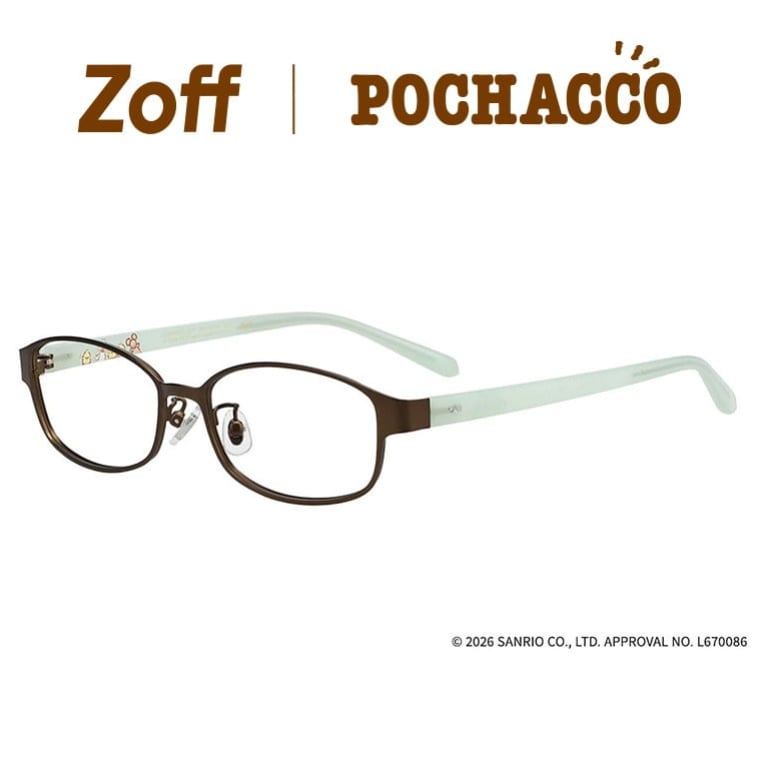 ｜Zoff POCHACCO ウエリントン型 眼鏡 (赤銅色(つや消し))ポチャッコ 軽さ メガネ 伊達めがね ラバーテンプル ズレ挙げ句の果て押しとどめる 度付き添い人水晶体取り替えっこ 度あり 度なし メンズ レディース ユニ一発やる 今めかしい 読みもの 商行為【ZC262002-43F1】【53□16-142】 ｜