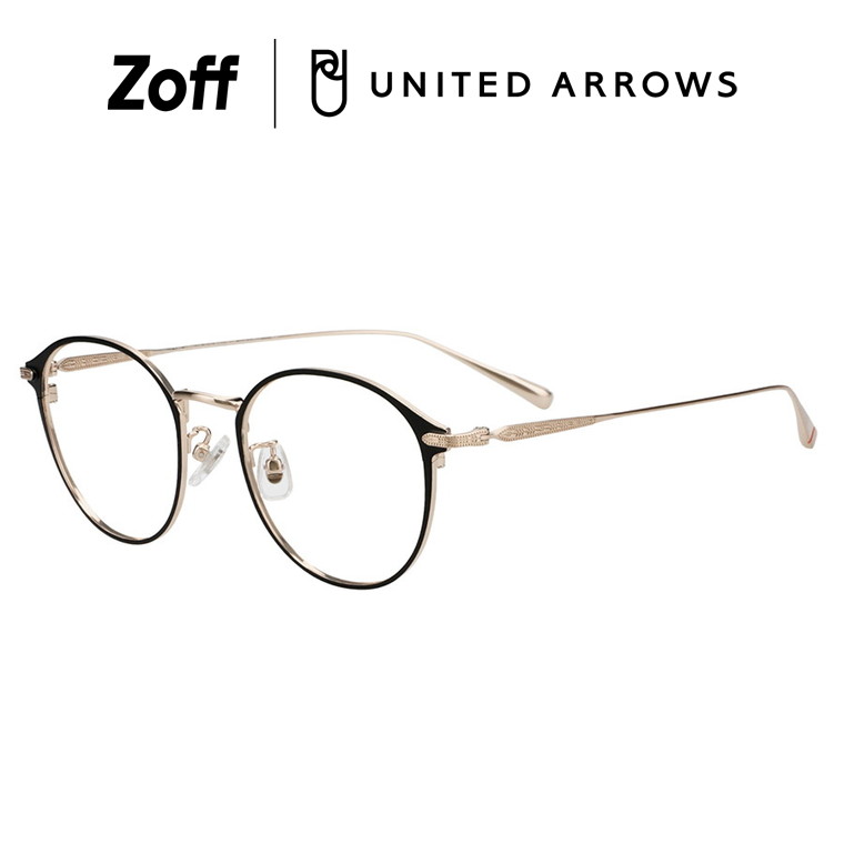 |Zoff UNITED ARROWS ボストン型 メガネ (ブラック(マット))[Casual] 眼鏡 伊達めがね 度付きレンズ交換 度あり 度なし メンズ ユニセックス おしゃれ ユナイテッドアローズ【ZF252014-14F1】【50□20-145】| 12,616円