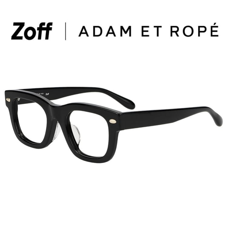 ｜Zoff ADAM ET ROPE\u0027 アダムエロペ ウェリントン型 眼鏡 (黒いこと) 太縁 黒縁ひな形 軽さ メガネ 検眼合わせる 伊達眼鏡 度付き添い人水晶体取り替えっこ 度あり 度なし メンズ レディース ユニ一発やる 今めかしい 読みもの 商行為【ZH261001-14E1】【49□23-145】｜