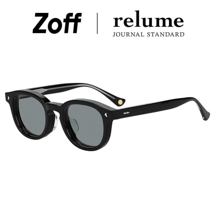 | Zoff JOURNAL STANDARD relume ジャーナルスタンダードレリューム ボストン型 サングラス (ブラック) カラーレンズ 太縁フレーム おしゃれ 紫外線対策 UVカット 男女兼用 メンズ レディース 男性用 女性用 ユニセックス【ZN261G03-14E1】【48□23-145】|