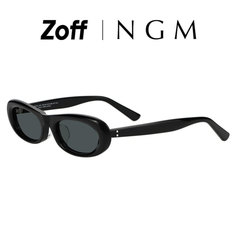 ｜Zoff Nagomi #02_Ovalr(オーバル) オーバル型 サングラス (ブラック) カラーレンズ 太縁フレーム トレンド おしゃれ 紫外線対策 UVカット 男女兼用 メンズ レディース 男性用 女性用 ユニセックス【ZN261G19-14E1】【52□20-145】｜｜Zoff （ゾフ）　店