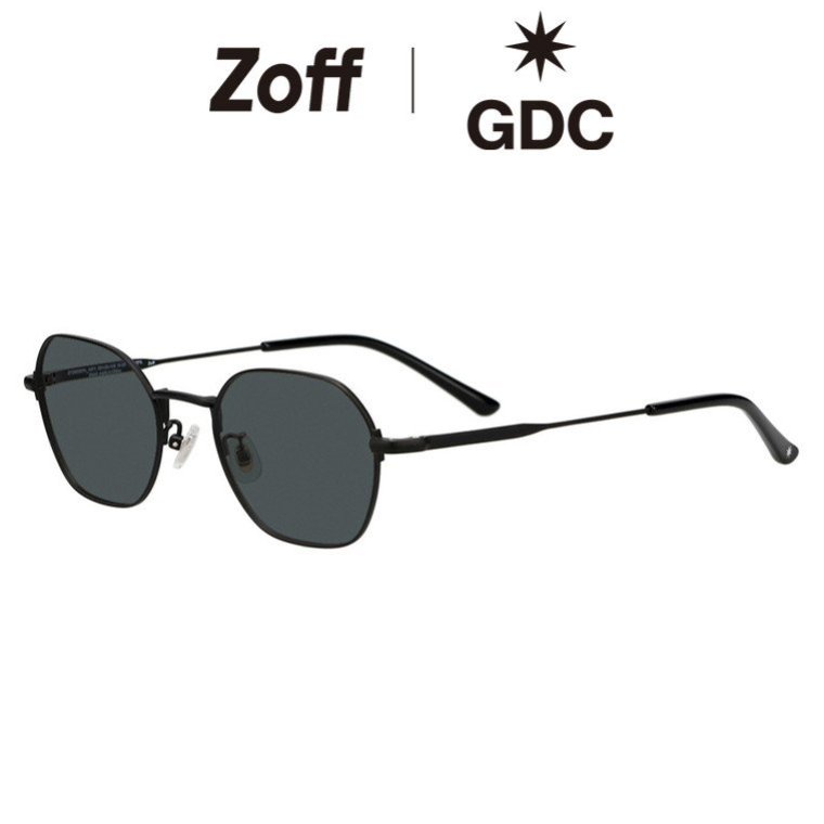 |Zoff GDC ウェリントン型 サングラス (ブラック(マット))  メタルフレーム 紫外線対策 UVカット おしゃれ スタイリッシュ メンズ レディース ユニセックス【ZY252G07-14F1】【50□20-145】|