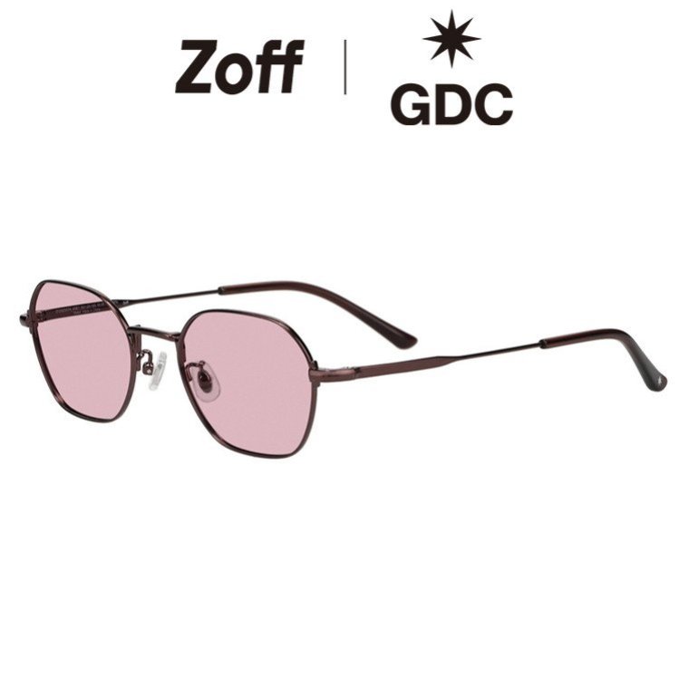 |Zoff GDC ウェリントン型 サングラス (ブラウン)  メタルフレーム 紫外線対策 UVカット おしゃれ スタイリッシュ メンズ レディース ユニセックス【ZY252G07-43E1】【50□20-145】|