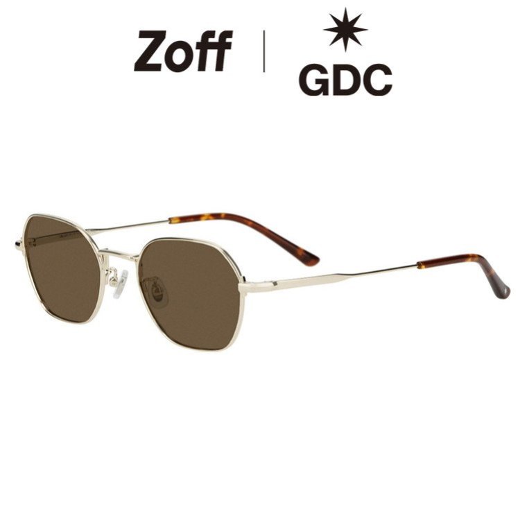 |Zoff GDC ウェリントン型 サングラス (ゴールド) メタルフレーム 紫外線対策 UVカット おしゃれ スタイリッシュ メンズ レディース ユニセックス【ZY252G07-56E1】【50□20-145】|