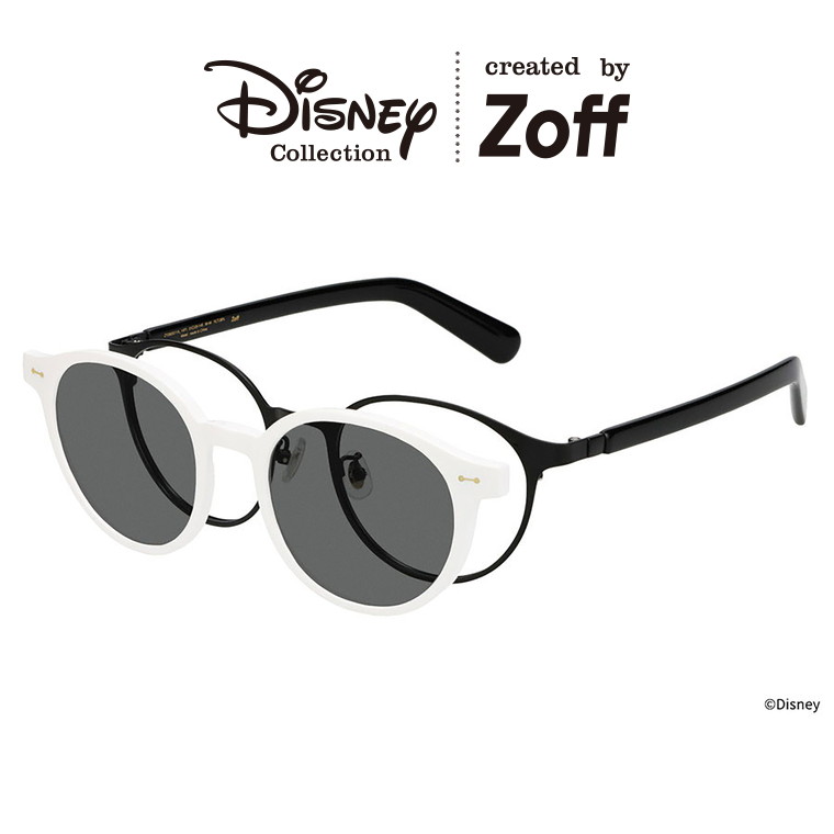 |Disney Collection created by Zoff “BAYMAX” ベイマックス ボストン型 メガネ (ブラック(マット)) 偏光機能搭載 NIGHT&DAY 2way 太縁 おしゃれ 紫外線対策 UVカット 男女兼用 メンズ レディース 運動用 運転 ドライブ 釣り【ZY262G11-14F1】【51□20-145】||Zoff (ゾフ) 店