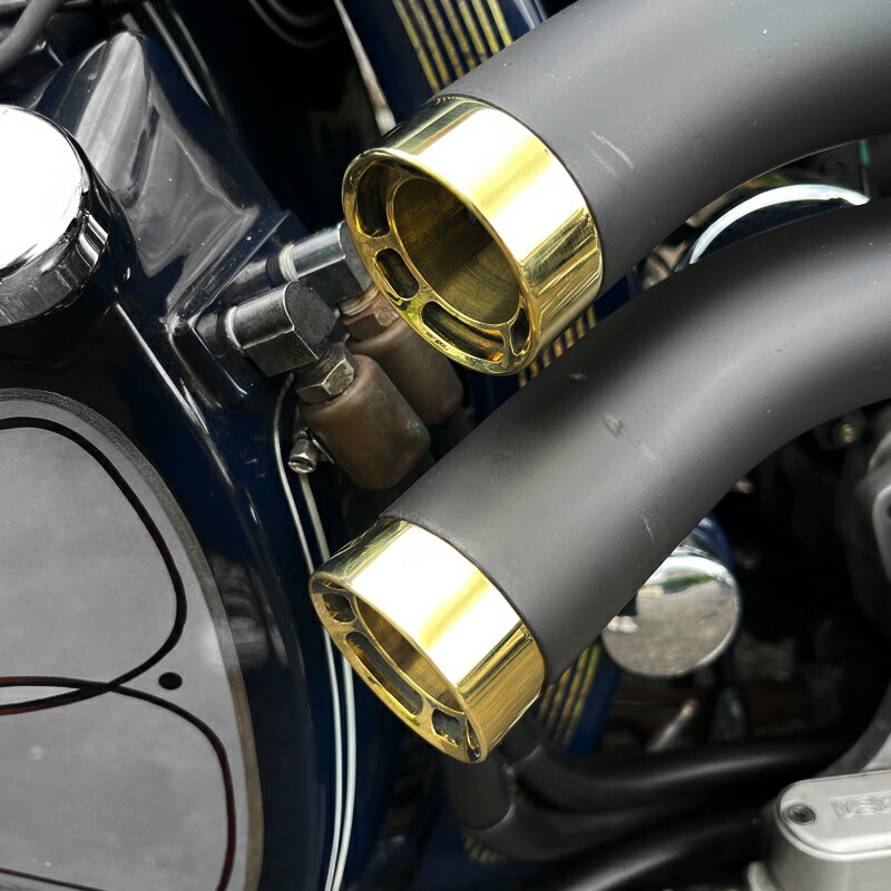 楽天市場】ハーレー用 マフラーエンド チップ キャップ 真鍮製 ブラス