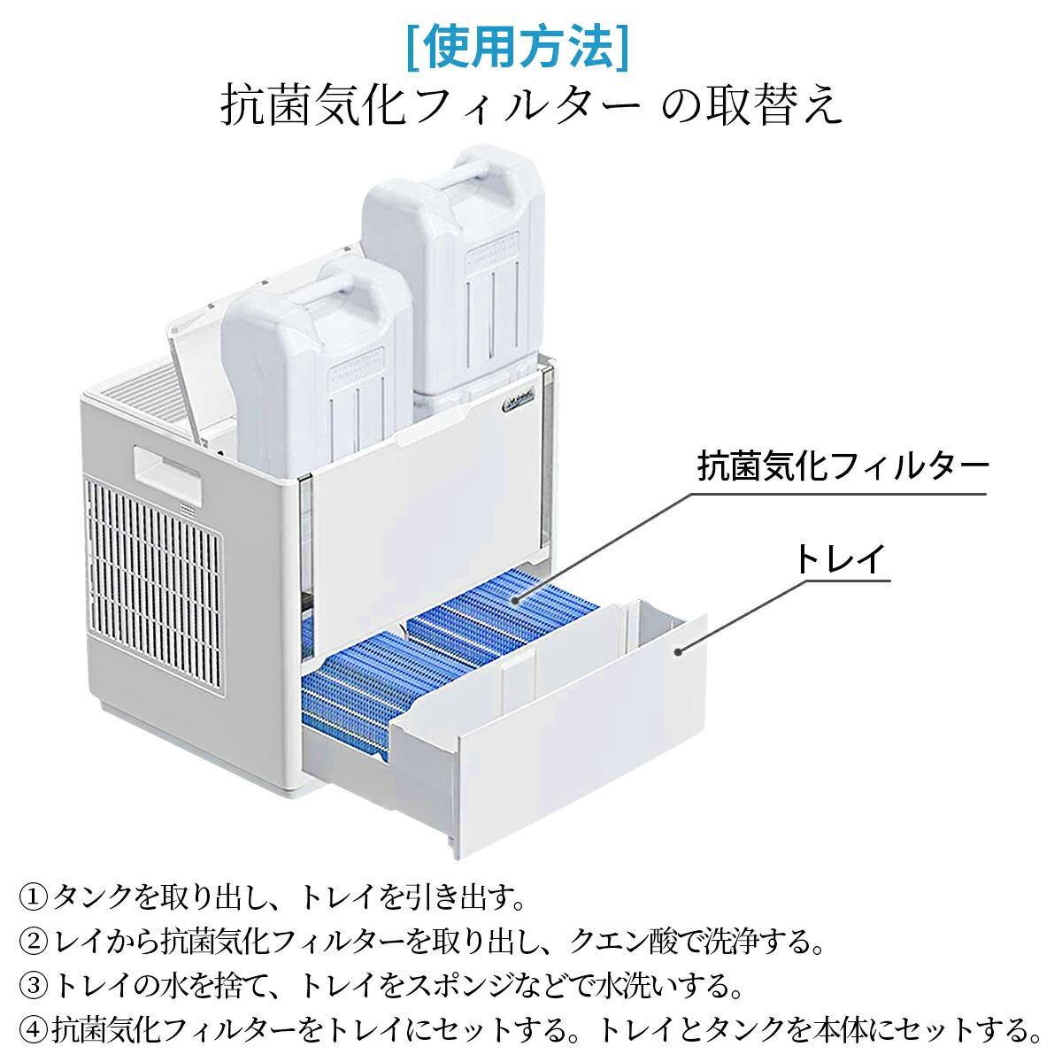 市場 H060519 HD-242 HD-243 抗菌気化フィルター HD-152 HD-182 加湿器交換用フィルター