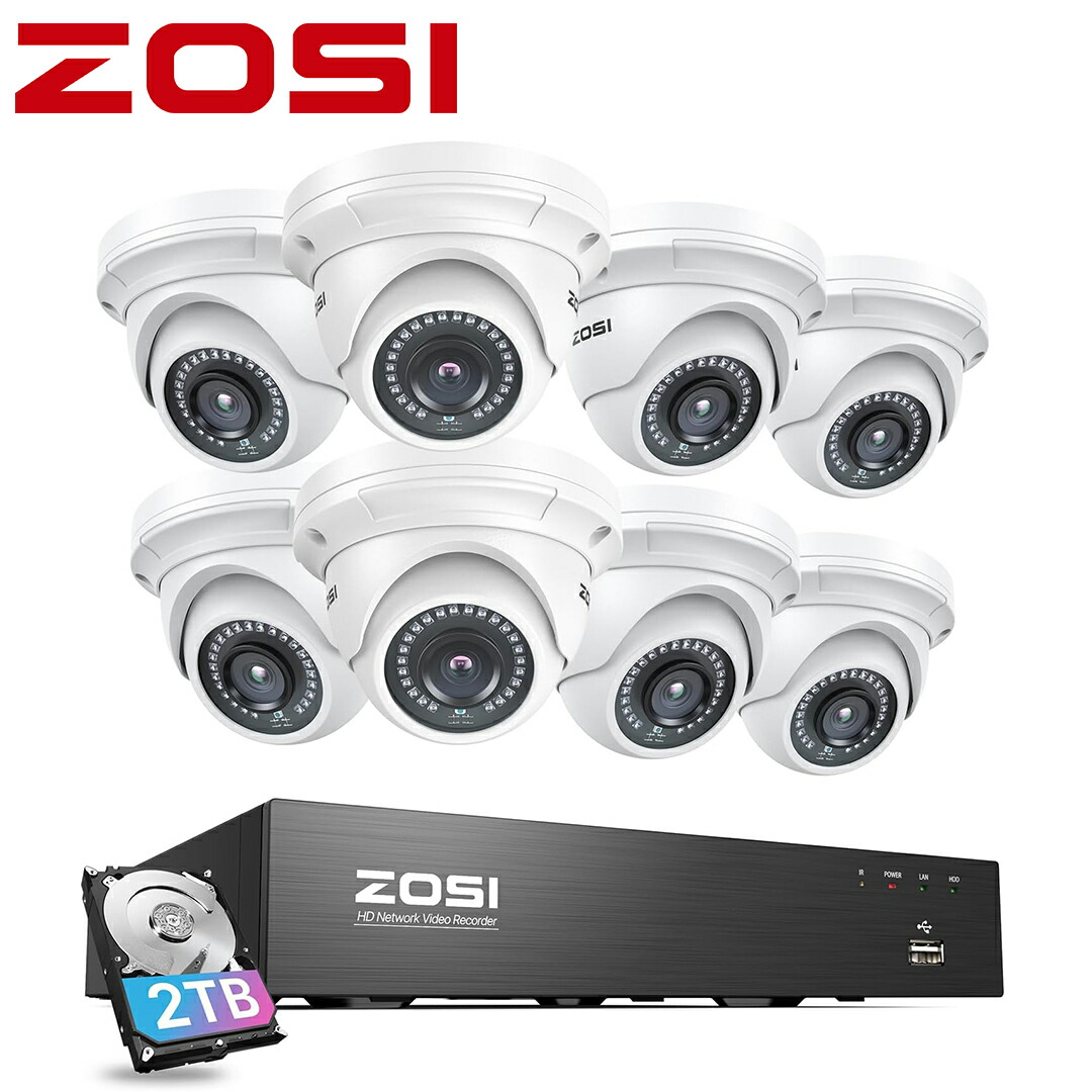 楽天市場】ZOSI 防犯カメラ 監視カメラ 屋外 1080P 200万画素