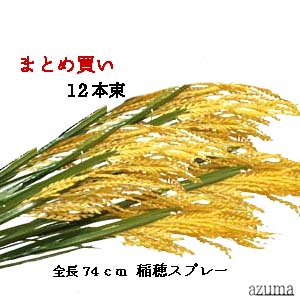 楽天市場 造花 稲穂 12本束 まとめ買い 全長約74cm稲穂スプレー12本束売 プラスチック製 実長約cm リーフ約16 33cm 5042 12 造花の店ａｚｕｍａ