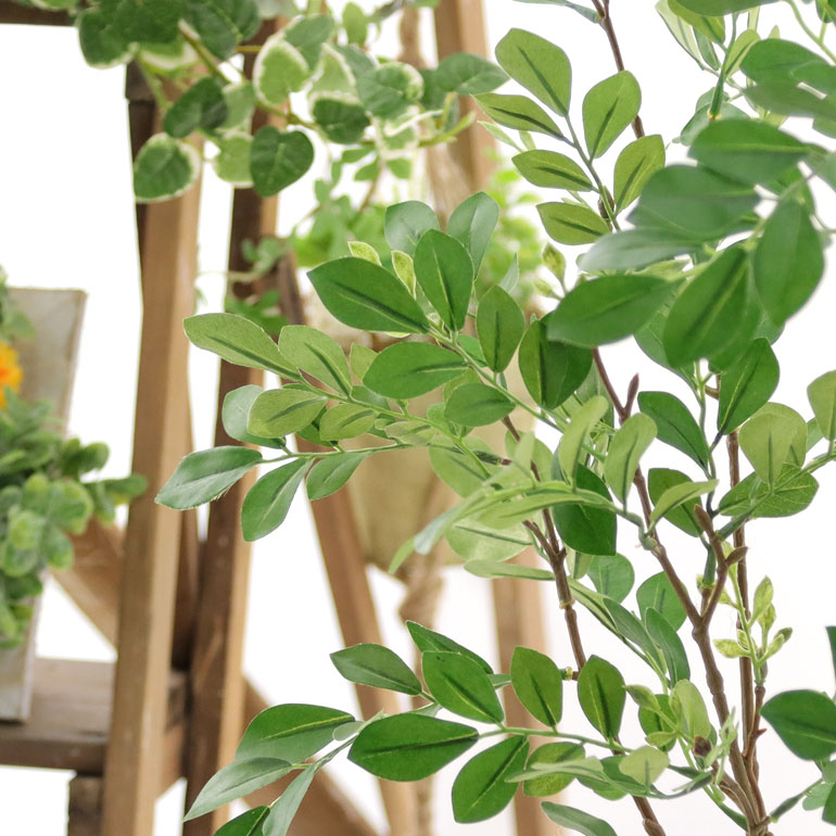 TANGKULA 人工 観葉植物 110cm フェイク 大型 フェイクグリーン 造花 人工樹木 フェイク植物 光触媒 インテリア 室内 屋外