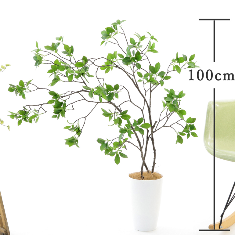 楽天市場 フェイクグリーン 人工 観葉植物 造花 光触媒 フェイク 室内 大型 鉢 木 おしゃれ 造花 リアル インテリア 人気 空気清浄 人工 玄関 リビング オフィス 部屋 爽やか 緑 オススメ シンプル 酸化チタン 消臭 観葉樹 ドウダンツツジ 3本立 100cm No