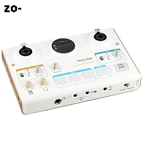 TASCAM(タスカム) MiNiSTUDIO CREATOR US-42W 白 ボイスエフェクト リバーブ 効果音再生 Youtube 生配信 ゲーム実況 カラオケ OBS Discord｜zo-