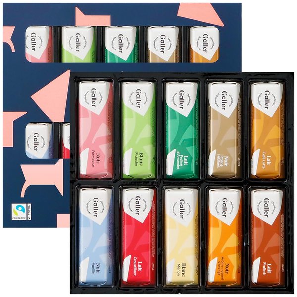 ガレー Galler チョコレート ベルギー王室御用達 ミニバー 10本入り バレンタイン ギフト プレゼント スイーツ お菓子 個包装 お取り寄せ 手提げ袋付き
