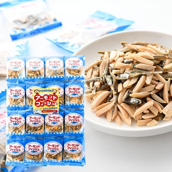 博屋 アーモンドフィッシュ 小袋 無添加 給食用 国産 小魚 カルシウム 小魚アーモンド こざかな お菓子 おつまみ 個包装 小分け (6g x 100袋) x 3|zo-