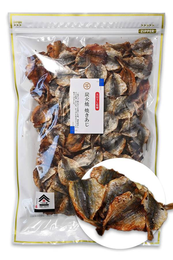 干物 小魚 あじ 珍味 じっくり炭火で炙った香ばしい焼きあじ つまみ アジ 鯵 煮干し いりこ 食べる煮干し おつまみ おつまみセット 業務用 おやつ お菓子 千成商会 [つまみ蔵] 焼きアジ 420g x2袋(チャック付き袋)