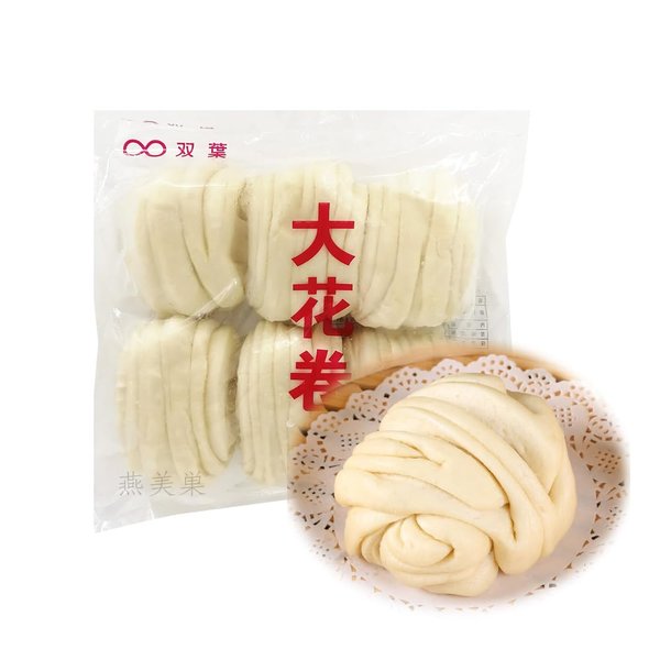 選べる 中華まん 双葉大饅頭 双葉大花巻 マントウ 中国の蒸しまんじゅう 中華伝統面点 冷凍食品 (双葉大花巻6个入, 5点)