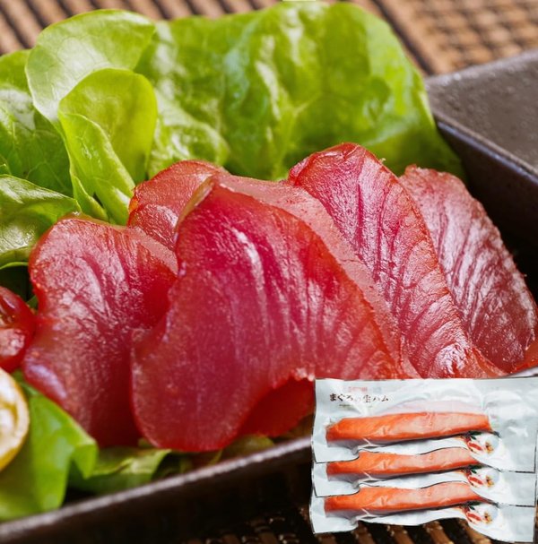 まぐろや D.P.Life マグロ 生ハム Mサイズ 約160g 3本 石原水産 魚肉を使った生ハム 赤身 まぐろ 鮪 刺身 冷凍ストック おつまみ 冷凍食品 ギフト (M.3本)