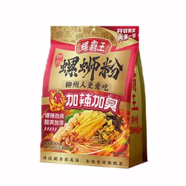 螺霸王螺獅粉 加辣加臭 オスーフェン タニシ面 柳州螺獅粉 ルオスーフエン 米線外装印字は製造日 (400gx10点)