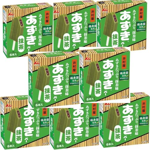 【8箱】あずきバー 抹茶 60ml×48本セット 冷凍 氷菓 まとめ買い あずきたっぷり まろやかなつぶあん 福寿園監修 宇治抹茶使用 愛され続ける おやつ デザート画像