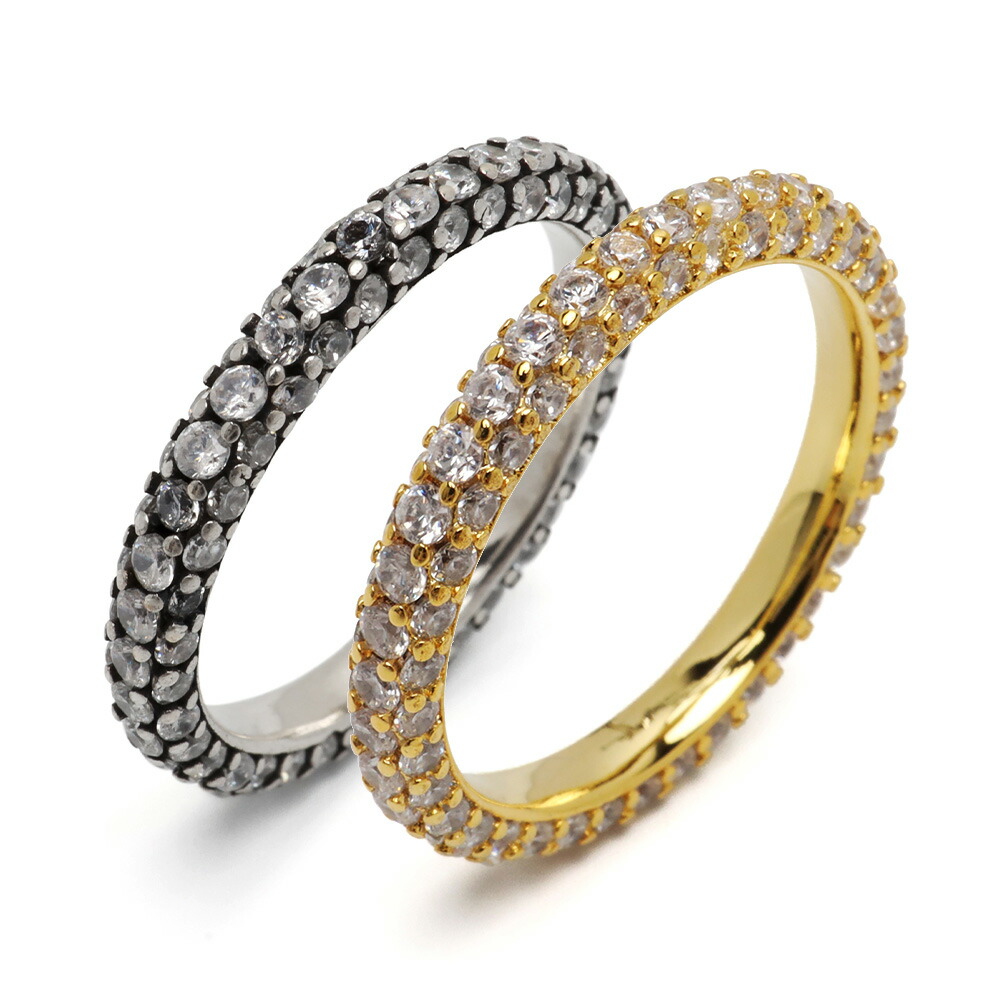 楽天市場】ジルコニア パヴェリング CZ キラキラ シルバー