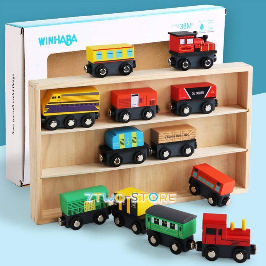 楽天市場】木製電車 ミニカー セット おもちゃ 木製木のおもちゃ 車