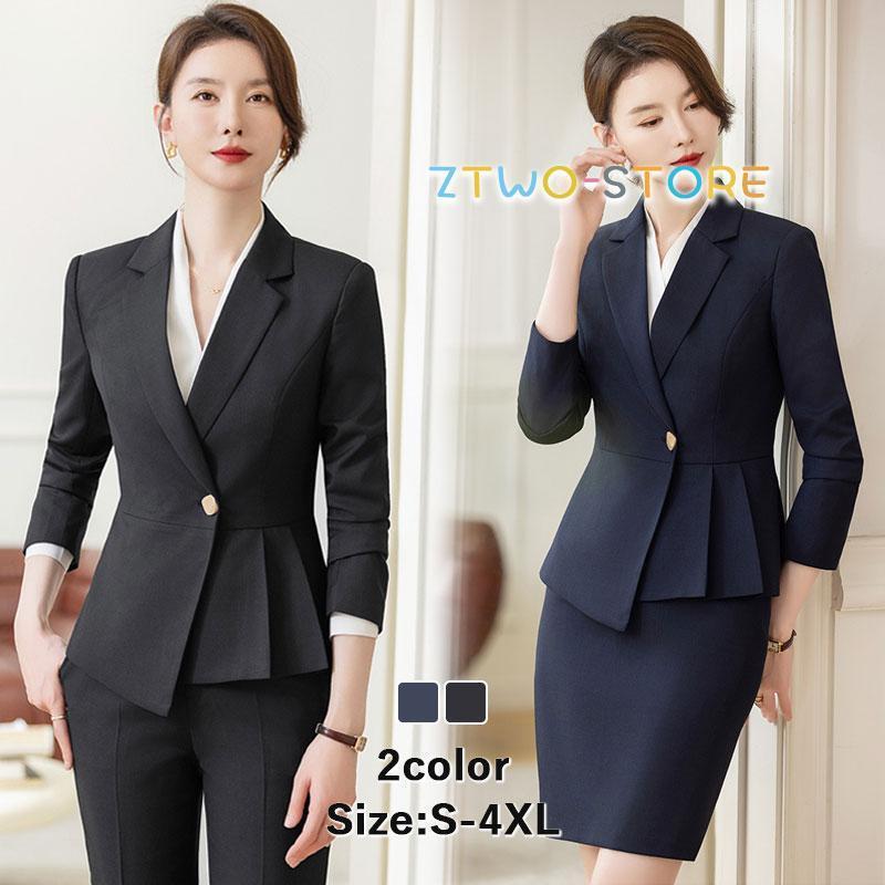 楽天市場】パンツセット レディース スーツセット 事務服 フォーマル
