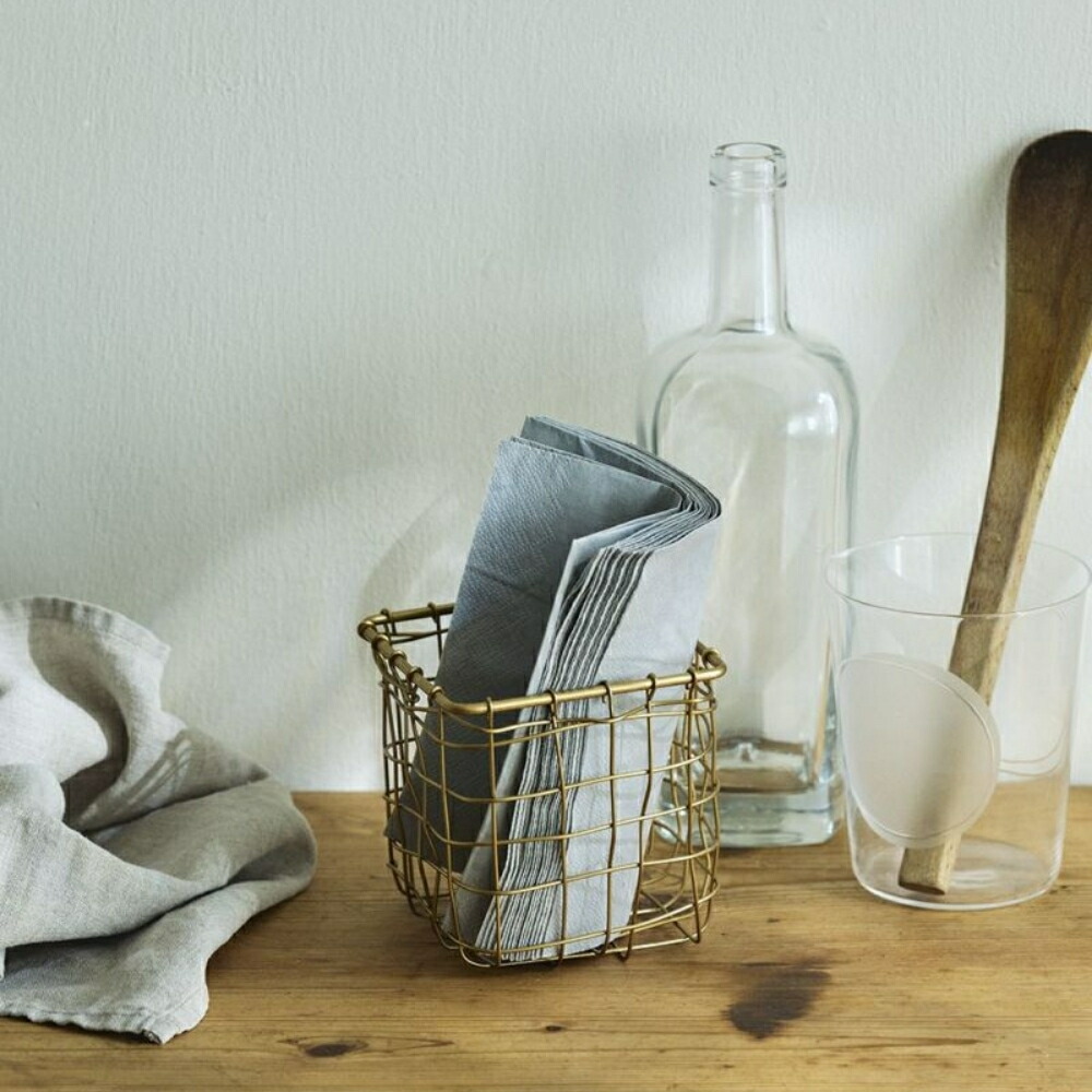 楽天市場】バスケット 収納カゴ ラウンド ゴールド ワイヤーバスケット