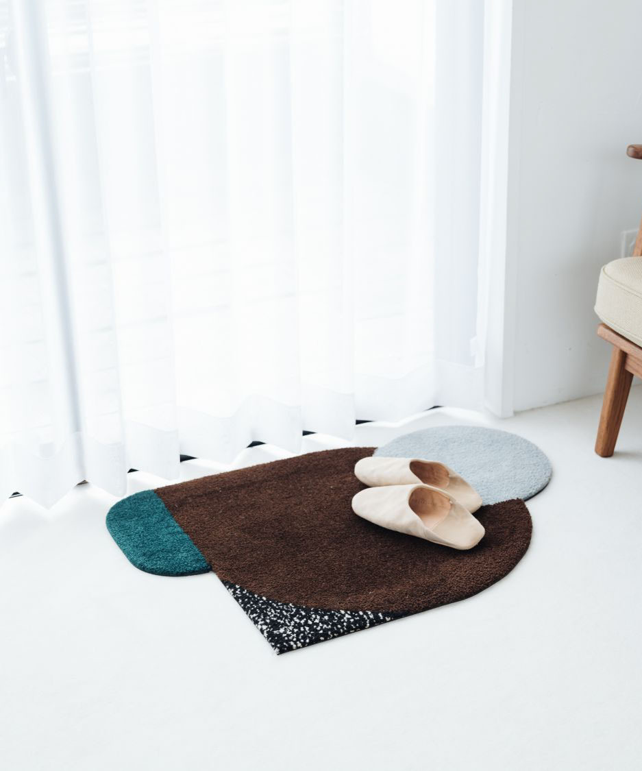 【楽天市場】tricote トリコテ CIRCLE RUG BLACK サークルラグ ブラック 敷物 玄関マット：ZUIUN