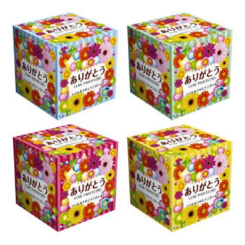 ありがとう正六面体ティッシュ50Ｗ 3容れもの(1容れもの100入×３容れもの・300ケ）＜貨物輸送無料＞