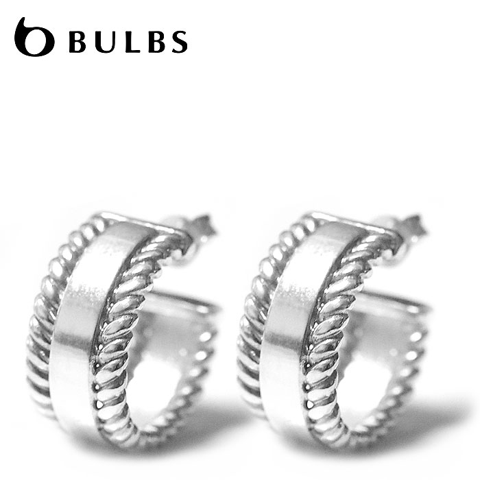 【LEE Oggi 雑誌掲載】【再入荷】≪BULBS≫ バルブス プレート 幅広 ツイスト 切り替え ボリューム シルバー フープ ピアス SV925 Albuca viscosa (Silver) レディース ギフト ラッピング｜ZUTTOHOLIC