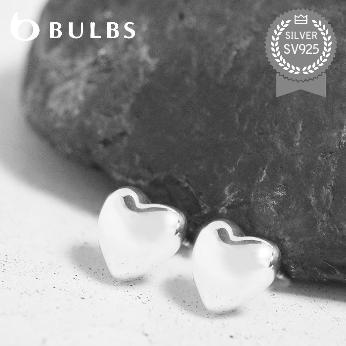 【Oggi 雑誌掲載】【再入荷】≪BULBS≫ バルブス ぷっくり ハート 小ぶり 小さめ シルバー スタッズ ピアス SV925 Conophytum Sellatum (Silver) レディース ギフト ラッピング