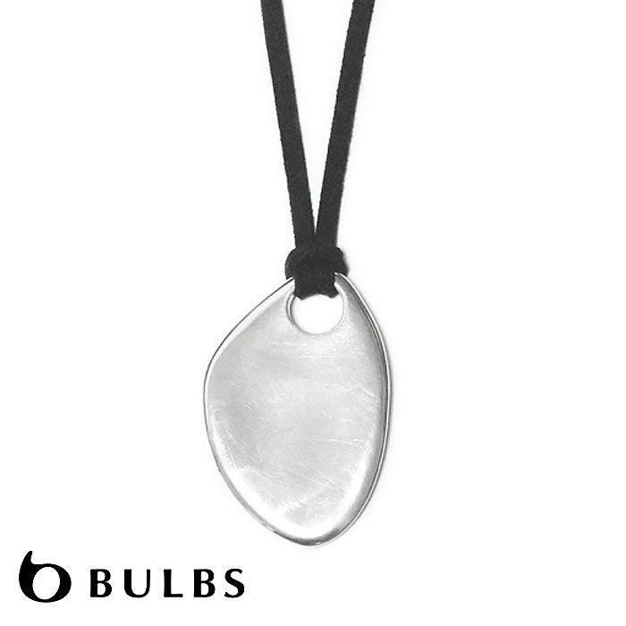 【VERY LEE CLASSY 雑誌掲載】【再入荷】≪BULBS≫ バルブス プレート シルバー エコレザーコード ネックレス ペンダント SV925 Drimia Platyphylla (Silver) レディース ギフト ラッピング