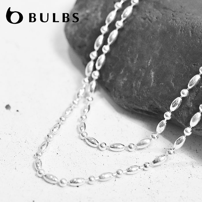 【再入荷】≪BULBS≫ バルブス 変形 シルバー ボールチェーン ロング ネックレス 2連 2WAY SV925 COFFEA LIBERICA (Silver) レディース