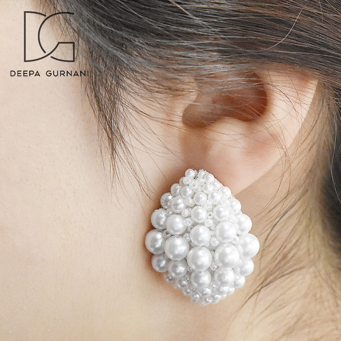 【待望の最新作】≪Deepa Gurnani≫ ディーパグルナニ パール スタッズ ピアス Pearl Bijou Earrings レディース ギフト プレゼント