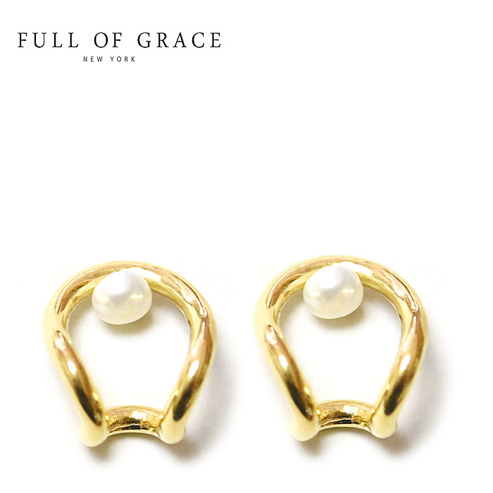 【待望の最新作】≪FULL OF GRACE≫ フルオブグレイス 小粒 パール 真珠 小ぶり カーブ ピアス Hanging Pearl Earrings (Gold) レディース ギフト ラッピング|ZUTTOHOLIC