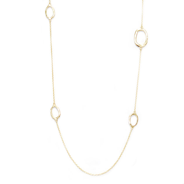 【再入荷】≪FULL OF GRACE≫ フルオブグレイス サークル チャーム ロング ネックレス Circle charm Long Necklace (Gold)レディース ギフト ラッピング