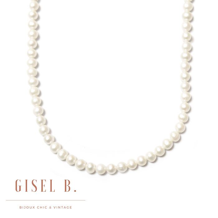 【Oggi CLASSY LEE VERY STORY BAILA 雑誌掲載】≪GISEL B.≫ ジゼルベー 真珠 パール 6mm玉 ネックレス Tour Pearl Necklace (Gold) レディース ギフト ラッピング