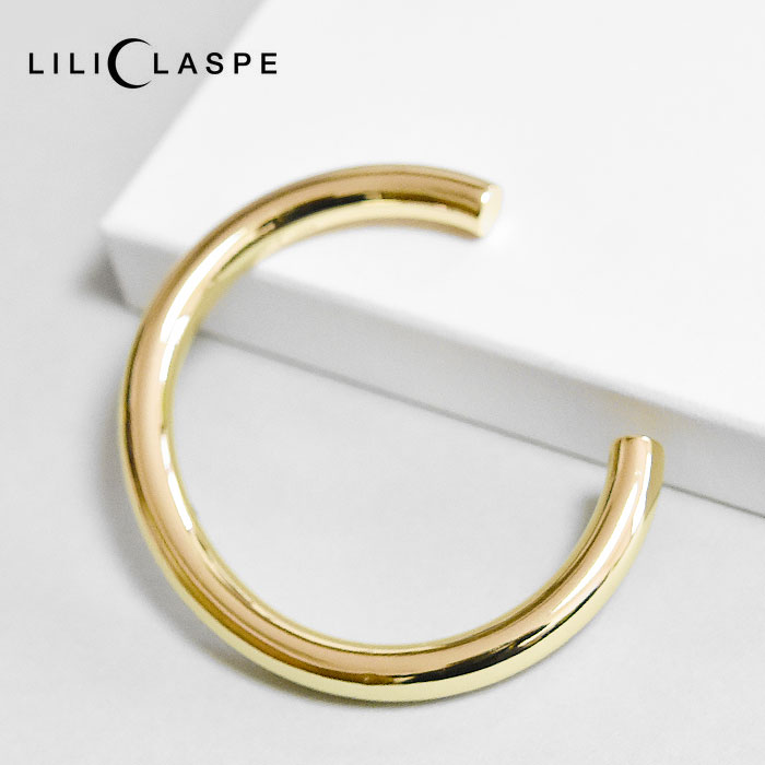 【待望の最新作】≪LILI CLASPE≫ リリクラスプ シンプル ボリューム バングル ゴールド 14金仕上げ 地金ジュエリー SLOANE HOLLOW Cuff (Gold) レディース ギフト ラッピング