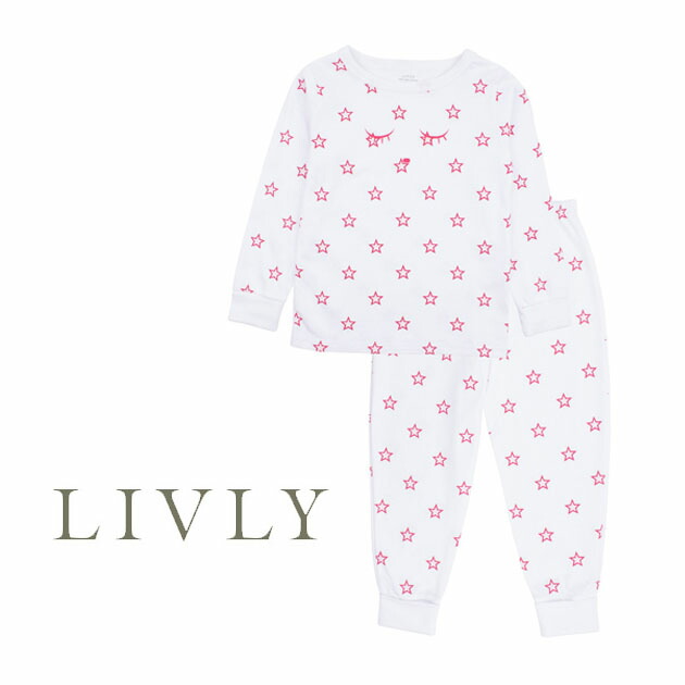 ファッションデザイナー Piece 2 ピンク 綿 コットン 長袖 パジャマ 星柄 リヴリーピンク Livly Pj Stars 4歳 6歳 8歳 女の子 Pink Li 1607 Www Programainspirandovoce Com Br