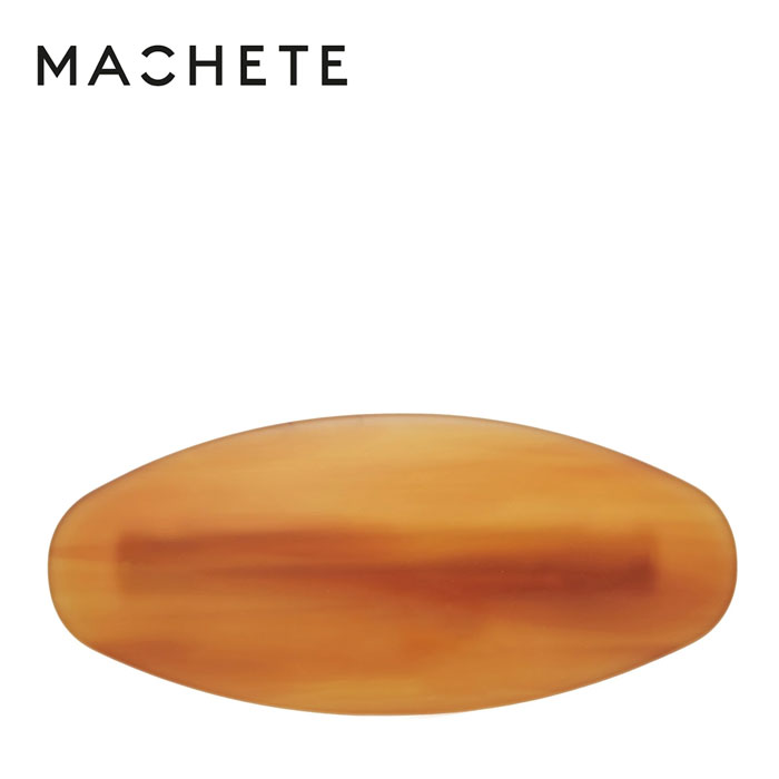 【再入荷】≪MACHETE≫ マシェット 楕円形 オーバル ラウンド ボリューム 大きめ バレッタ 半透明 キャメル 髪留め まとめ髪 ヘアアクセサリー ジャンボ ラージサイズ 大きめ (Cognac) レディース ギフト