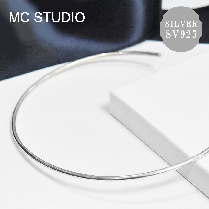 【CLASSY STORY InRed BAILA 雑誌掲載】【再入荷】≪MC STUDIO≫ エムシースタジオ シンプル ネックカフ ライン チョーカー ネックレス シルバー SV925 Choker (Silver) レディース ギフト ラッピング|ZUTTOHOLIC